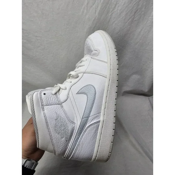 NIKE Jordan 1 high White Pure Platinum High Tops Mens Size 12 554724-108 - Picture 12 of 16